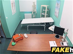 faux medical center diminutive light-haired Czech patient health test