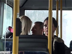 Public fuckfest on the bus on the way to school