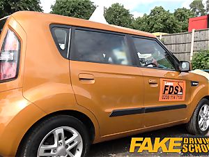 fake Driving school Posh ultra-kinky buxom examiner