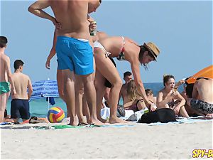 mischievous fledgling ample fun bags teens spycam Beach flick